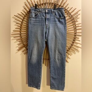 Levi's Men’s Medium Blue 501 XX Straight-Leg Jeans Button Fly 34x29